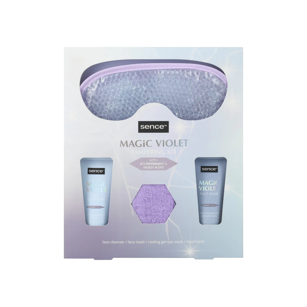 Sence Collecton Mystic Cold Face Care Gift Set | 4 Pieces, Peppermint & Violet