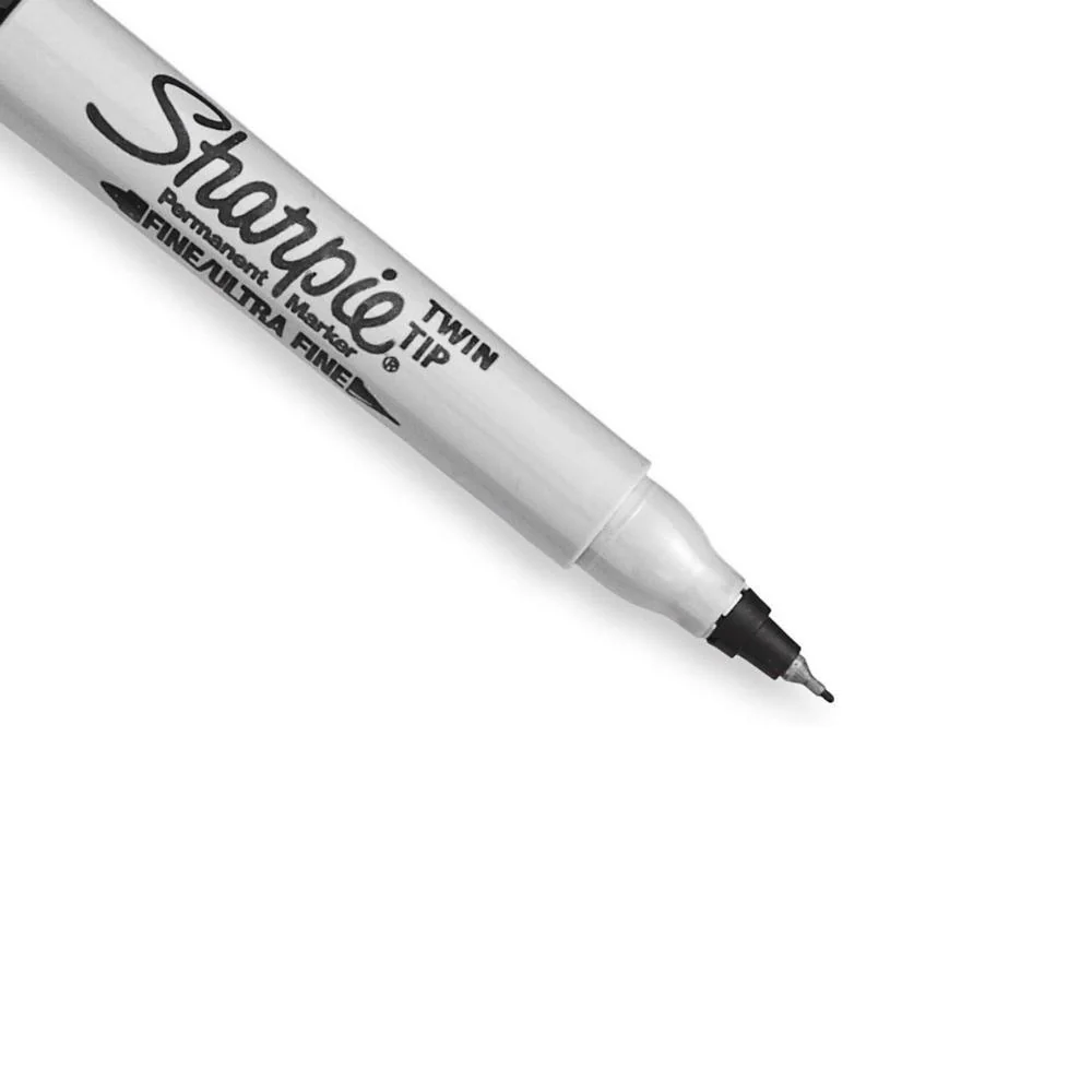 Sharpie Twin Tip Permanent Marker | Fine & Ultra Fine Points Black - Image 2