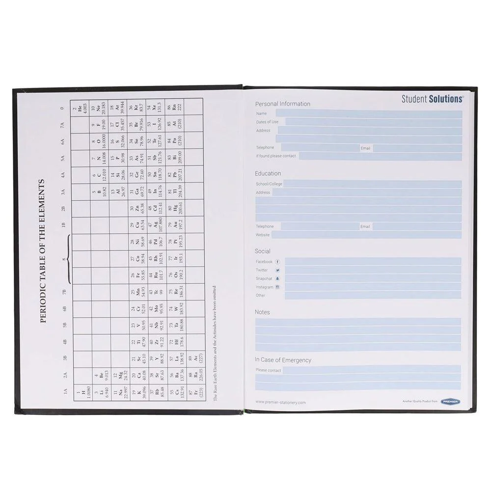 Student Solutions A4 Hardcover Scientific Note Book | 128 Page - Image 4