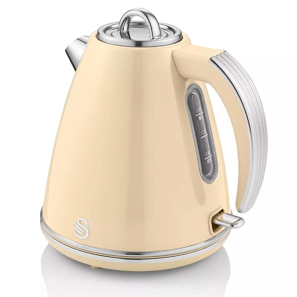Swan Retro Cream Jug Kettle | 1.5L, Water-Level Window, Precision Spout