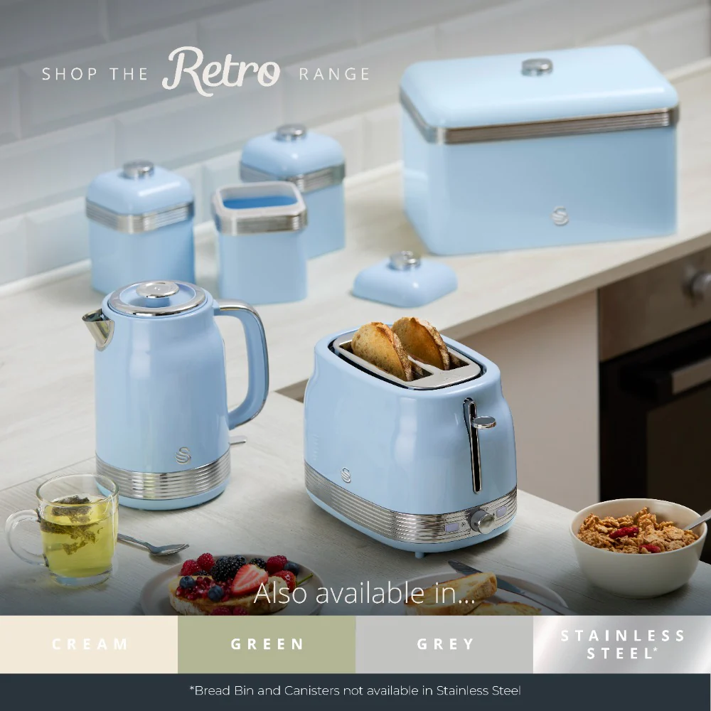 Swan RetroRevive 2 Slice Toaster | Cream, Extra-Wide Slot, Browning Control - Image 2