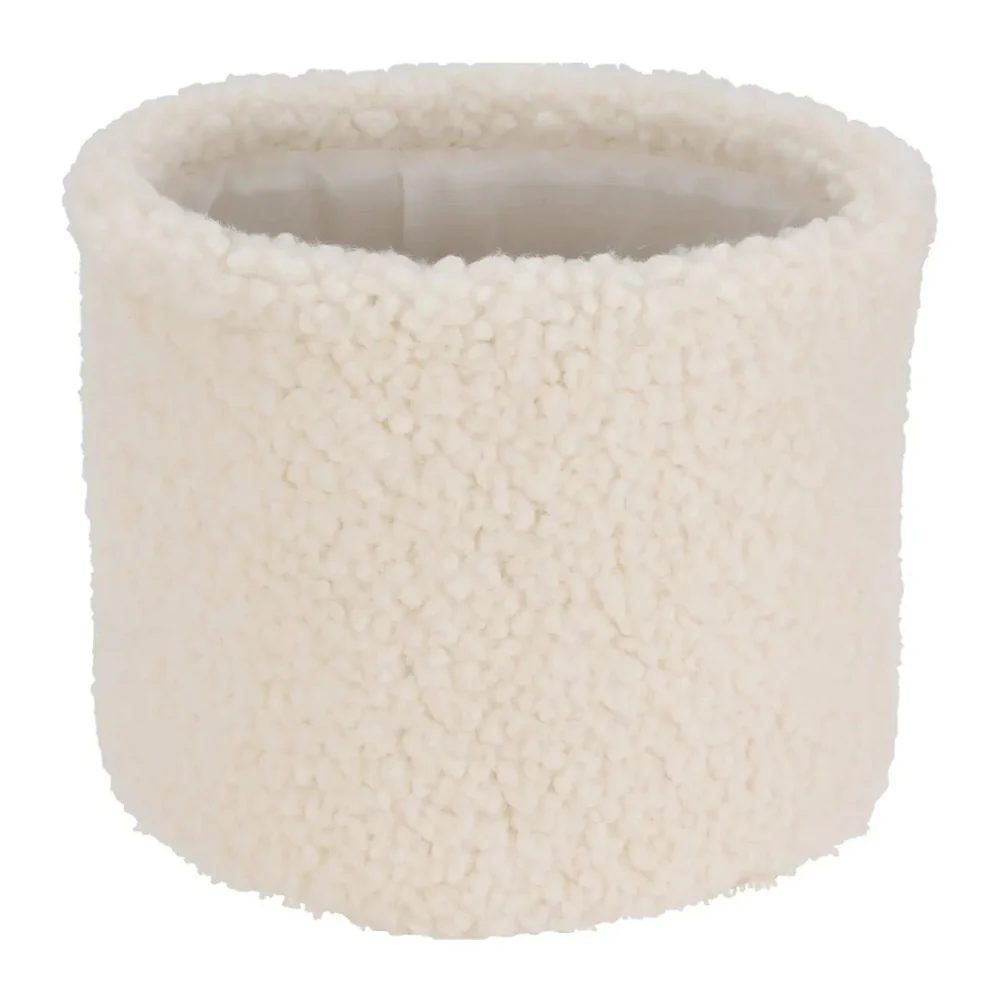 Teddy White Bouclé Storage Basket Set of 3 | Cream, Assorted Sizes - Image 2