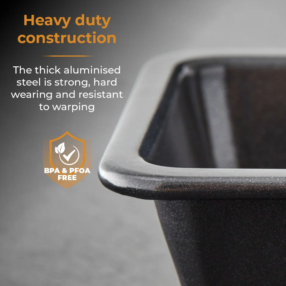 Tower 1lb Non-Stick Loaf Pan | Deep Rectangular, Reinforced Rim - Image 4