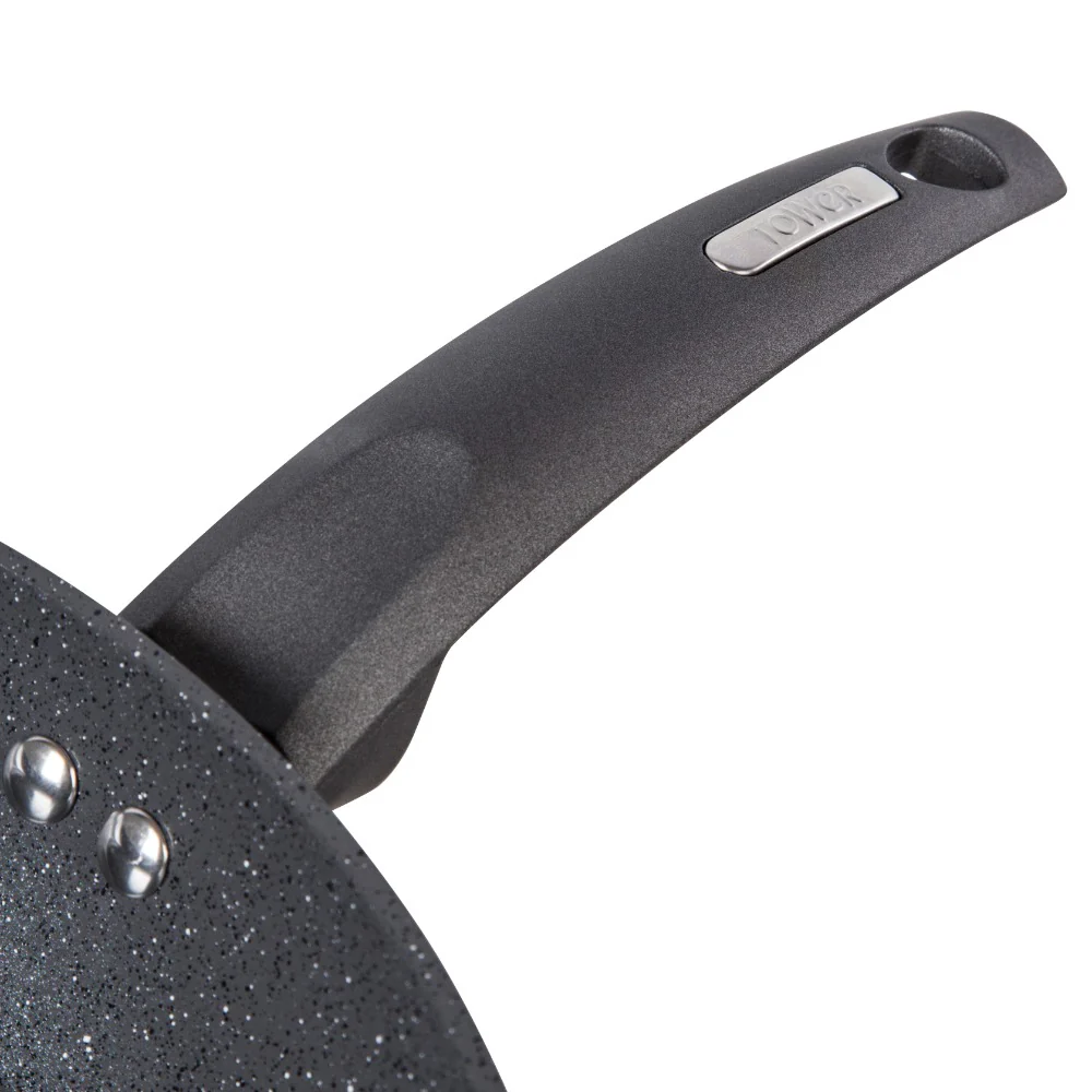 Tower Cerastone Non-Stick Frying Pan | 32cm, Speckled Stone-Effect - Image 2