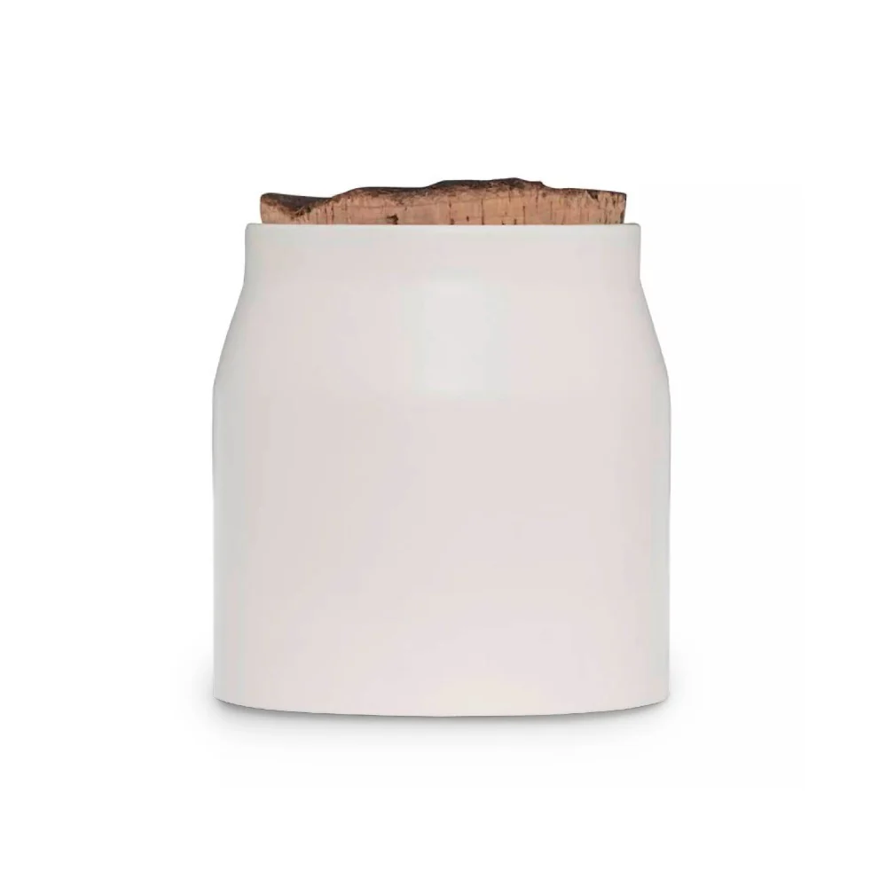 Tower Natural Life Ceramic Storage Jar | Matte White, H12.5cm