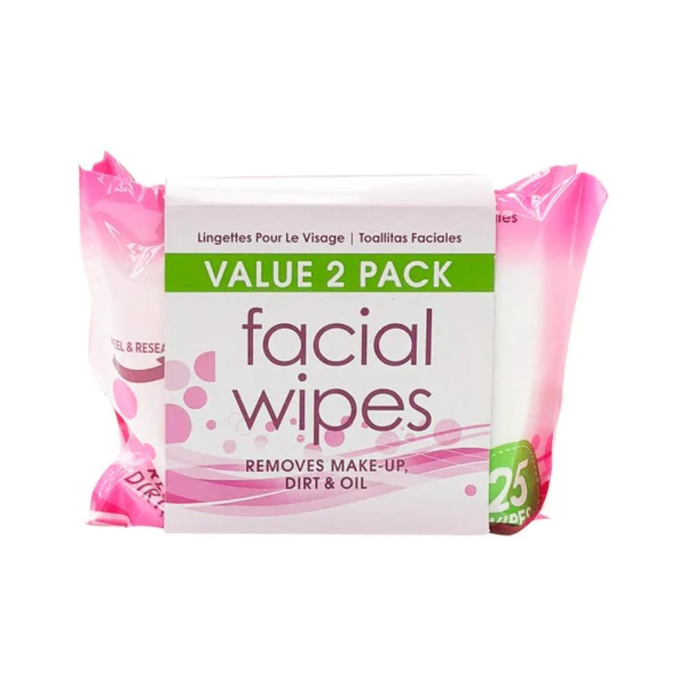 Makeup Removing Facial Wipes | 25 Piece Pack