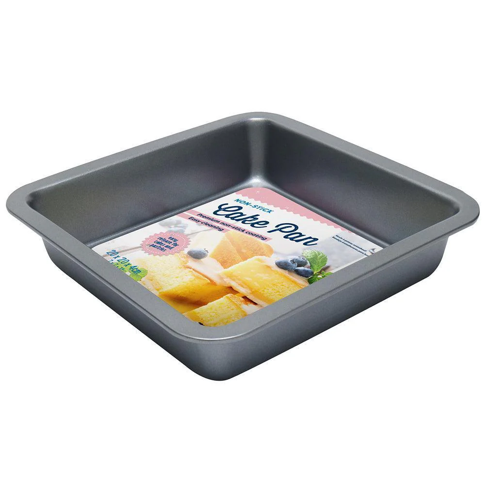 Non-Stick Square Cake Pan | 20x20x4cm