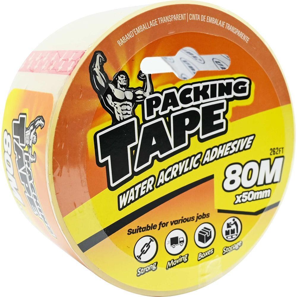 Tape Clear And Tan | 80m x 50mm
