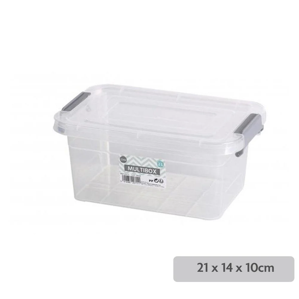 Urban Living Clear Plastic Smartbox with Clip | 2 LTR - Image 2