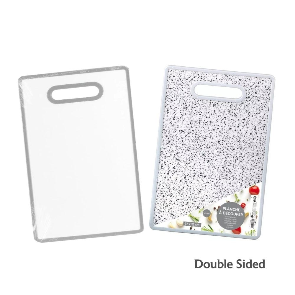 Urban Living Durable Non-Porous Chopping Board | 37x23cm | Speckled Black and White Pattern - Image 3