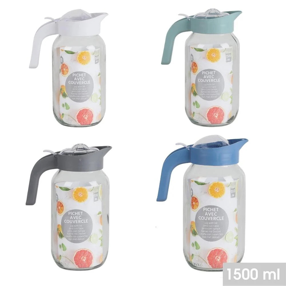 Urban Living High-Quality Glass Jug with Lid | 1.5L - Image 7