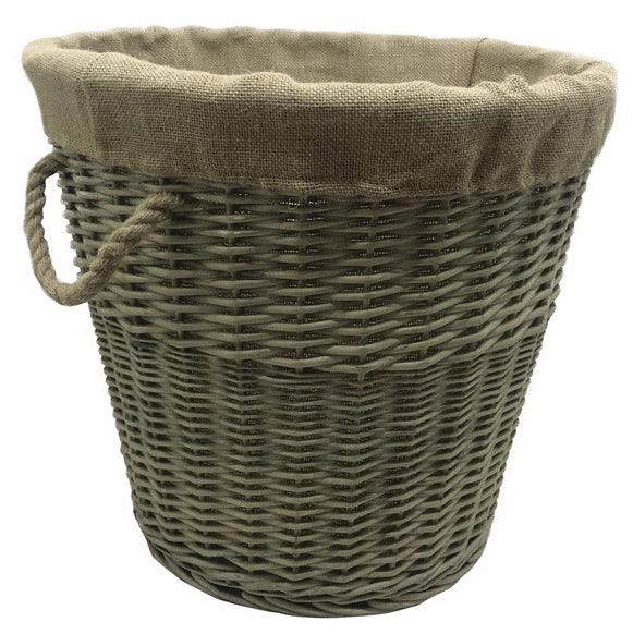 Wicker Lined Log Basket 46x52cm