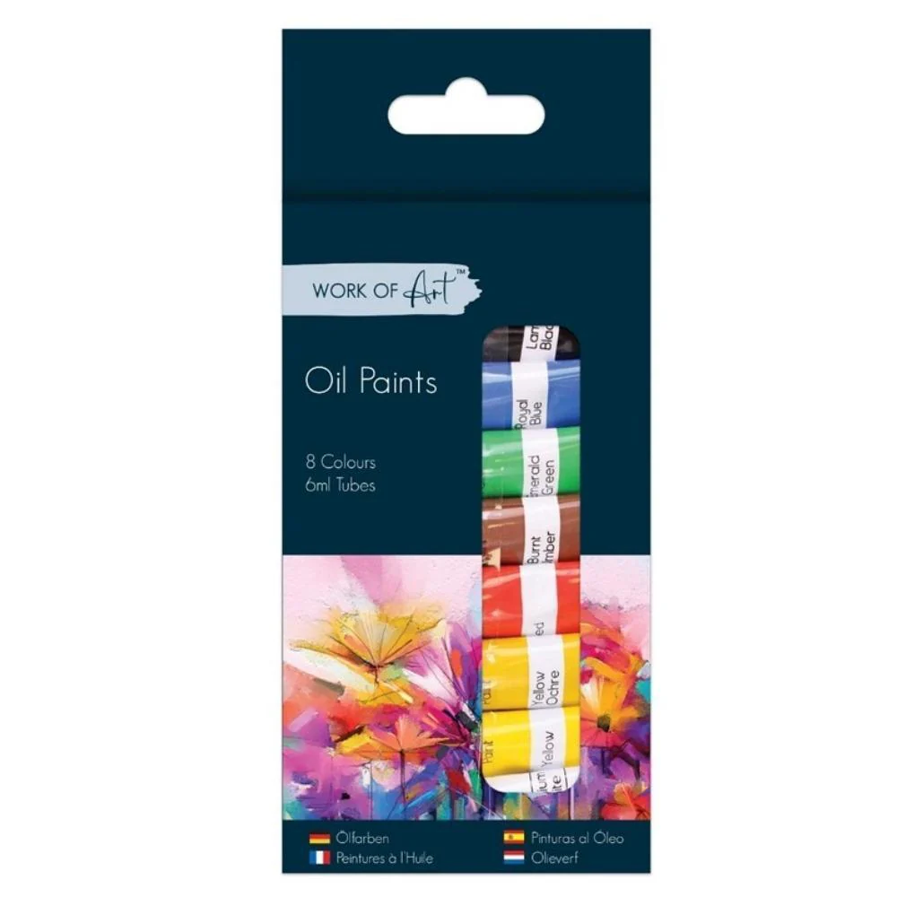 Work Of Art Oil Colour Paints | 8 Pack